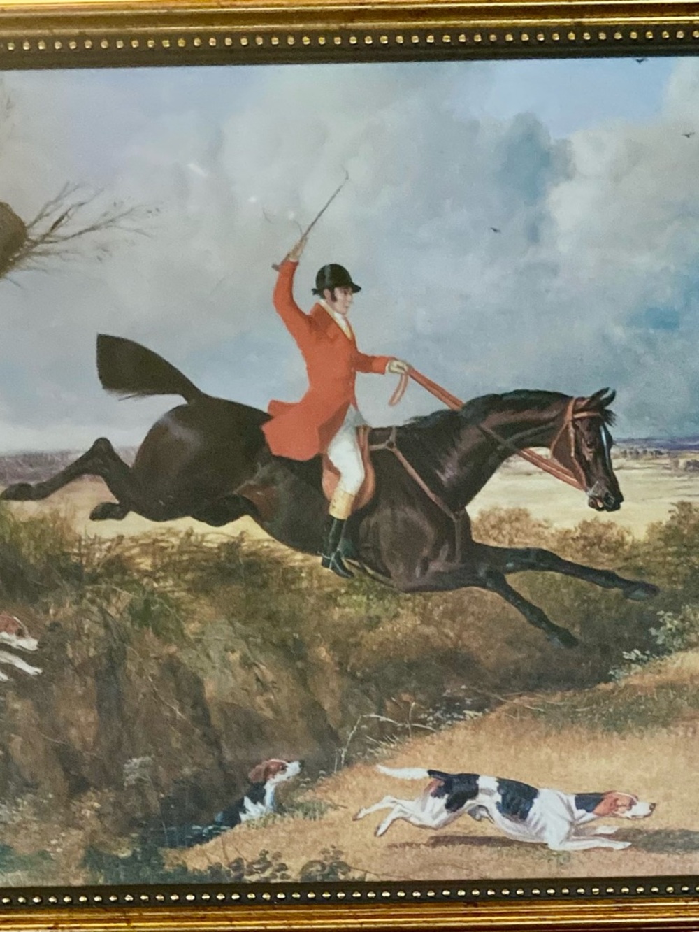 Fox Hunting Equestrian Reproduction Framed Print 8x10 - Picture 2 of 4